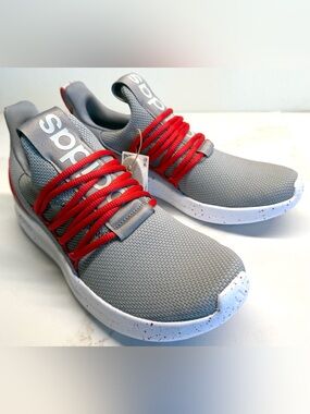 Adidas Lite Racer Adapt 7.0 Cloudfoam NWT Men’s Size 9 Gray Red Sneakers